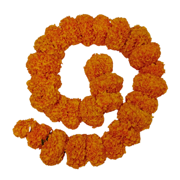 Marigold Orange Flower String (Gende Ka Phool) - 120cm