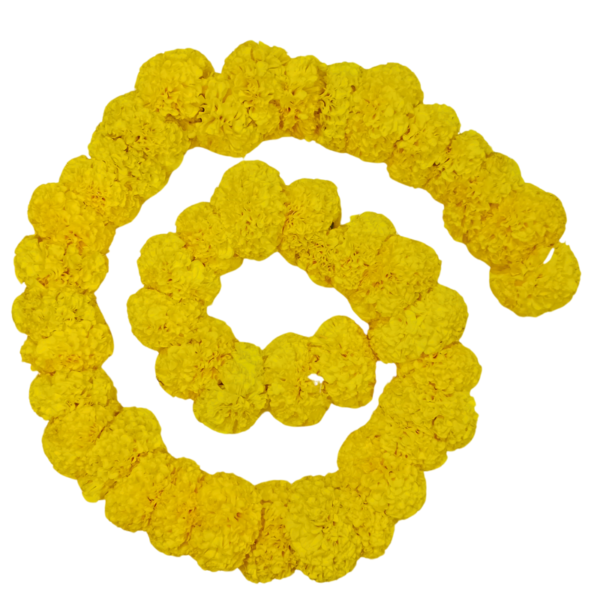 Marigold Yellow Flower String (Gende Ka Phool) - 120cm