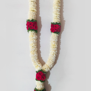 White Chrysanthemum Needle Garland - 1.5ft