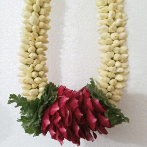 Round Jasmine Red Rose Petals Garland