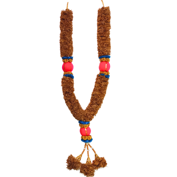Vetriver-Garland-Pink-Blue-Border-2ft
