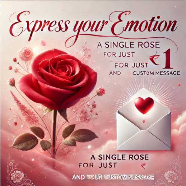GetFlowersDaily - Single Rose Bouquet