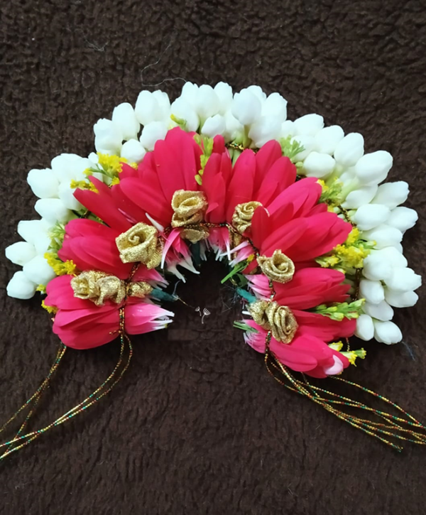 Nandavanam & Pink Daisy Veni - 25cm Length