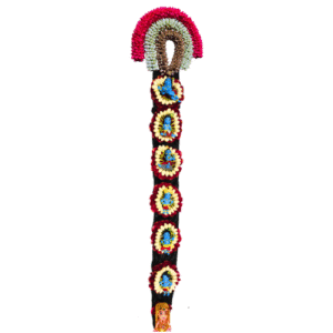 Krishna Doll Jade Billia with Nandavanam Gajra (White,Gold,Red)Bridal Set