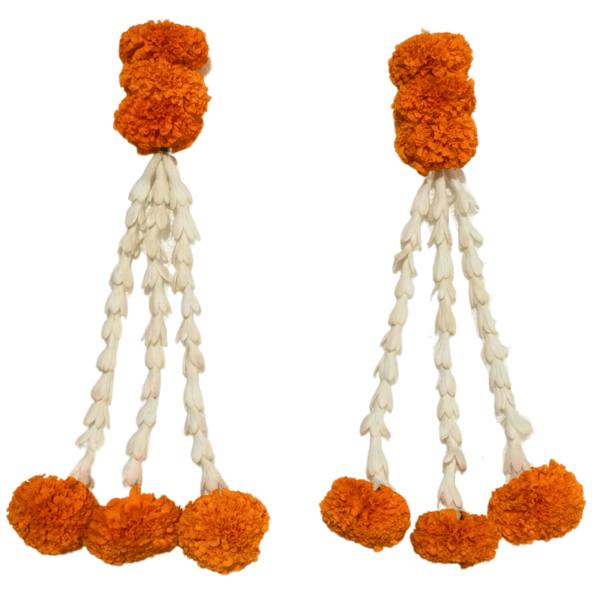 Hanging Set - Orange Marigold with Tuberose Hanging Set