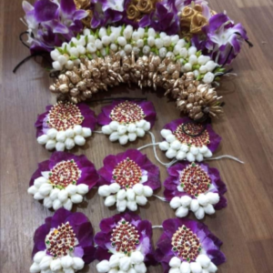 Orchid With Nandavanam Bridal Hair Set