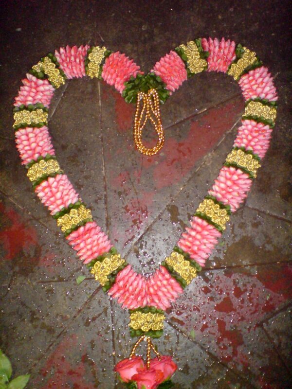 Pink Rose Petals with 6 border