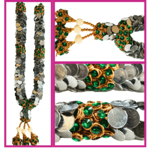 Coin Garland with Green Border - 2.5ft
