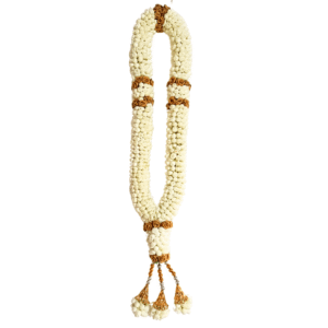 Jasmine with Gold Border Garland - 2.5ft
