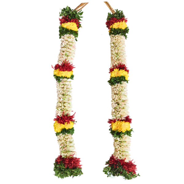 Tuberose with Jungle Germanium, Yellow Chrysanthemum & Tulsi Thomalla - 2ft