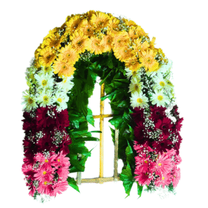 Multi Color Gerbera Flowers Arch - 2.75ft Height 3ft Width